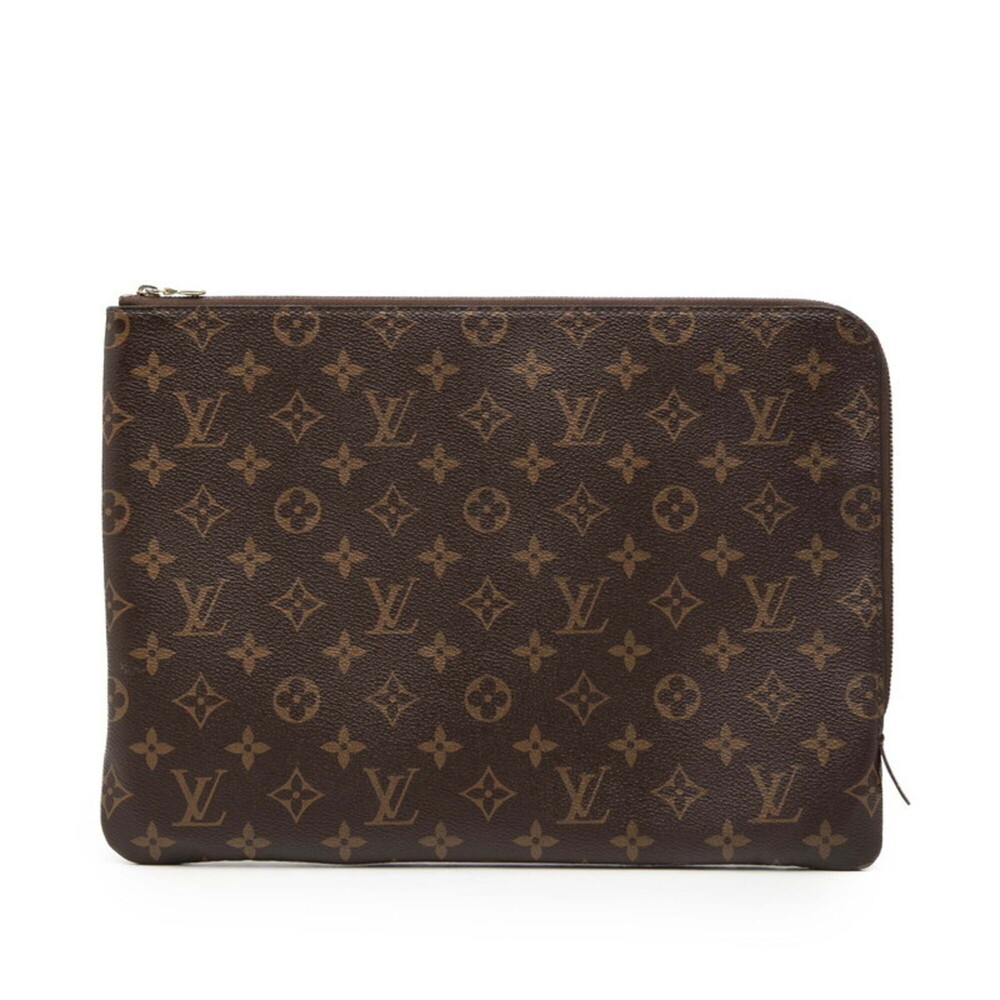LOUIS VUITTON Authentic Brown Monogram Clutch Bag - Picture 1 of 7